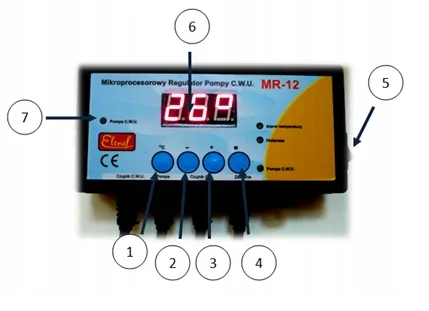 STEROWNIK CWU MR-12 NA JEDN POMPĘ C.W.U - obrazek 2