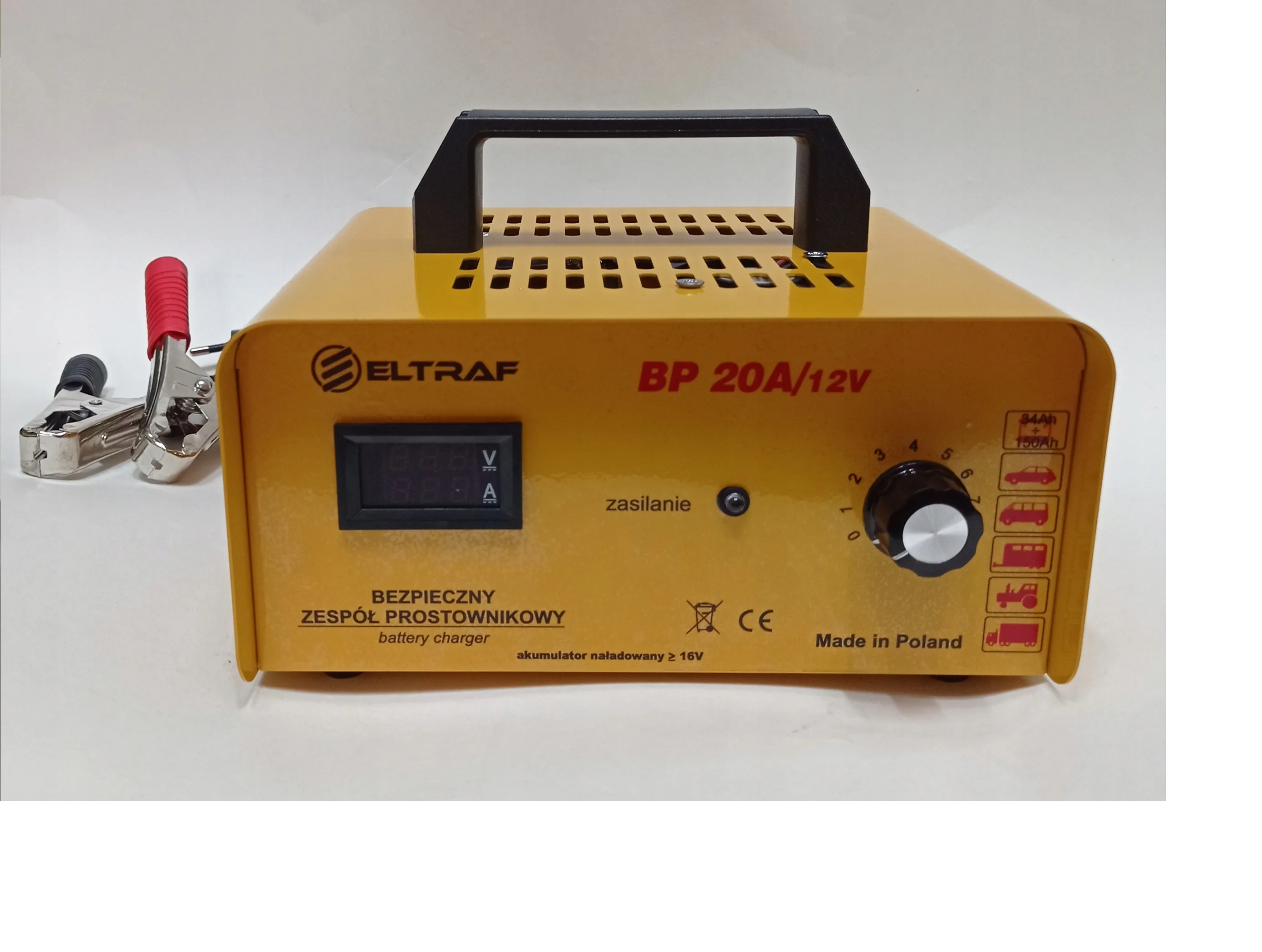 PROSTOWNIK 20A/12V (A V) W METALOWEJ OBUDOWIE